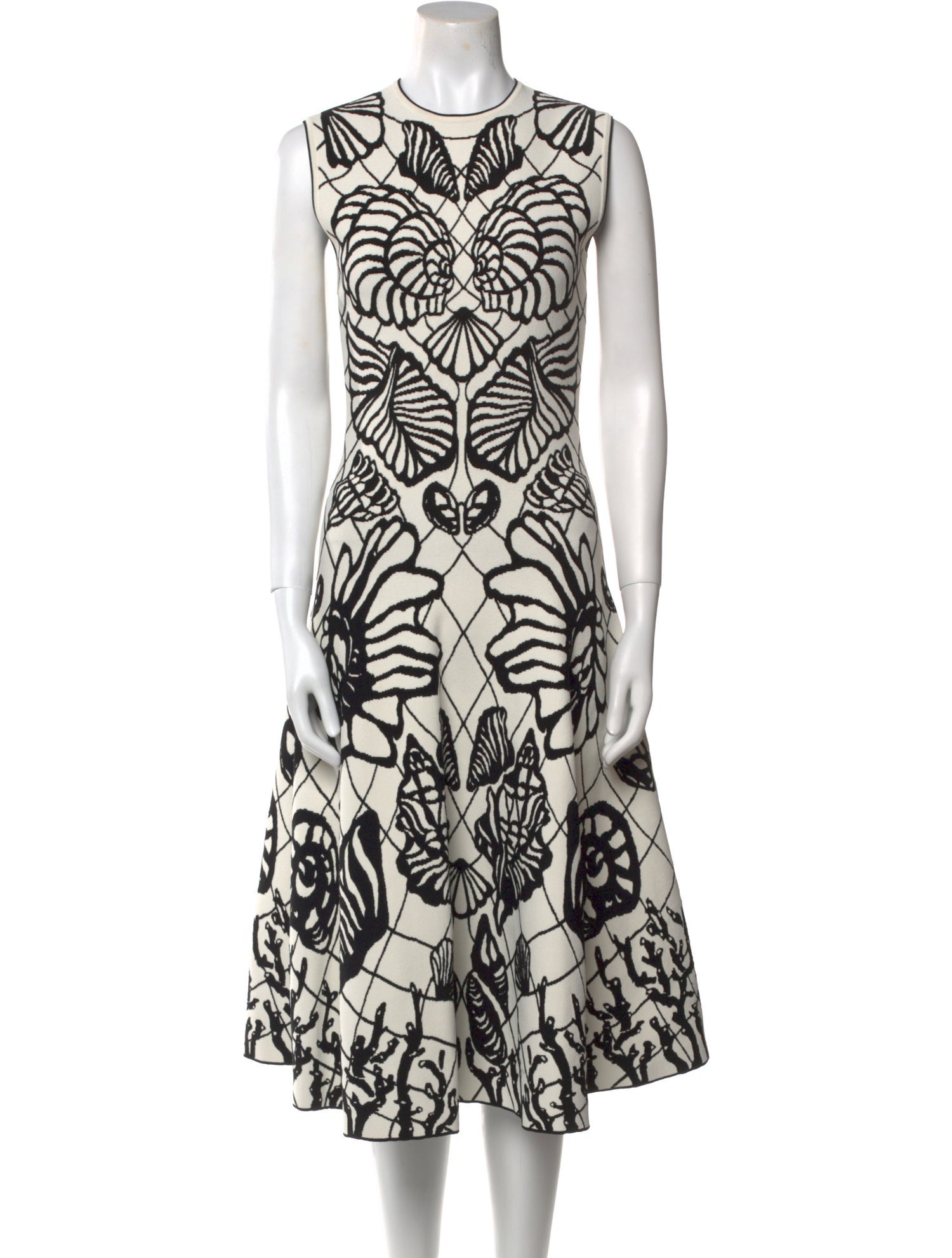 Alexander McQueen Printed Midi Length Dress